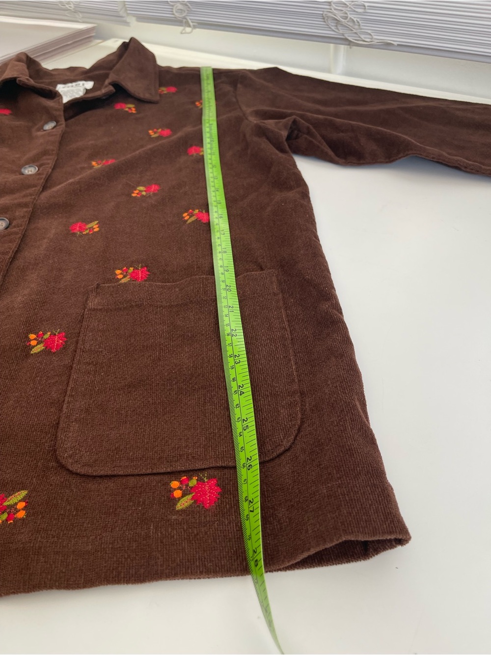 Vintage TABI Corduroy Embroidered Button Front Jacket Shacket Shirt Coat Size L - Picture 6 of 7